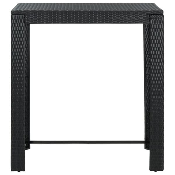 Puutarhan baaripöytä musta 100x60,5x110,5 cm polyrottinki - Baaripöytä - Baaripöydät - Home & Living