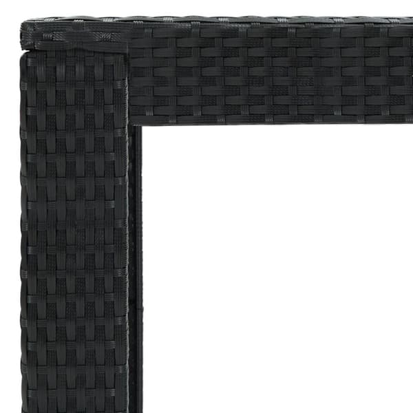 Puutarhan baaripöytä musta 100x60,5x110,5 cm polyrottinki - Baaripöytä - Baaripöydät - Home & Living