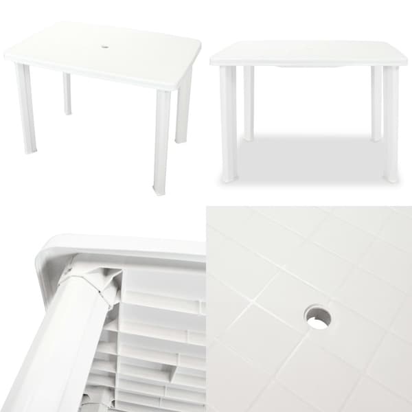 Havebord 101 x 68 x 72 cm plastik hvid - Havebord - Haveborde - Home & Living