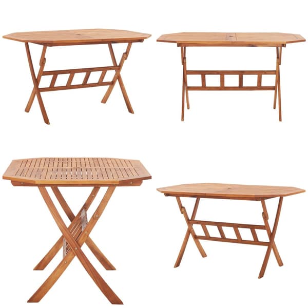 Foldbart havebord 135 x 85 x 75 cm massivt akacietræ - Havebord - Haveborde - Home & Living
