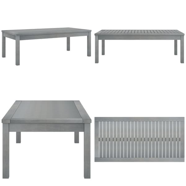 Sofabord 100x50x33 cm massivt akacietræ grå - Havesofabord - Havesofaborde - Home & Living