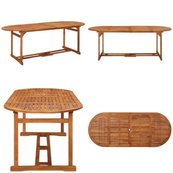 Havebord 220x90x75 cm massivt akacietræ - Spisebord - Spiseborde - Home & Living