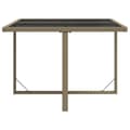 Miniatyrbillede 5 af 8: Havebord 109x107x74 cm polyrattan og glas beige - Havebord - Haveborde - Home & Living