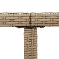Miniatyrbillede 7 af 8: Havebord 109x107x74 cm polyrattan og glas beige - Havebord - Haveborde - Home & Living