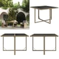 Miniatyrbillede 1 af 8: Havebord 109x107x74 cm polyrattan og glas beige - Havebord - Haveborde - Home & Living