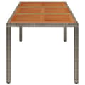 Pikkukuva 5 / 8: Puutarhapöytä puinen pöytälevy harmaa 150x90x75 cm polyrottinki - Puutarhakalusteet - Terassikalusteet - Home & Living