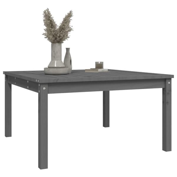 Havebord 82,5x82,5x45 cm massivt fyrretræ grå - Havebord - Haveborde - Home & Living