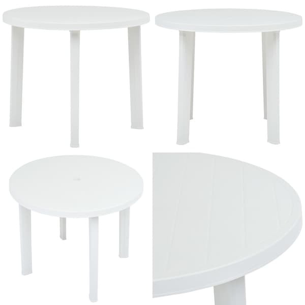Puutarhapöytä valkoinen 89 cm muovi - Puutarhapöytä - Puutarhapöydät - Home & Living