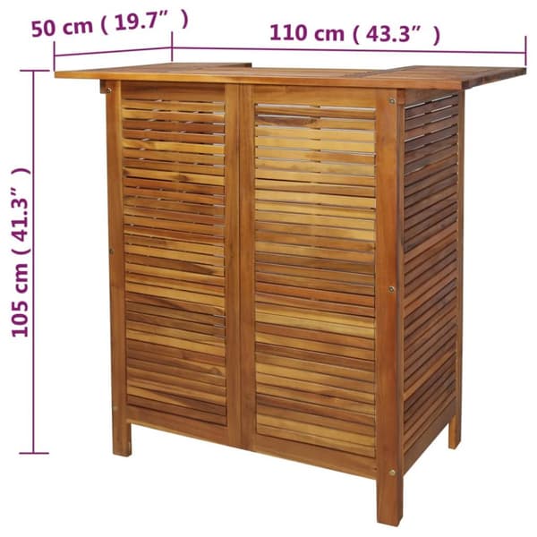 Barbord 110x50x105 cm massivt akaciaträ - Barbord - Bar Bord - Home & Living