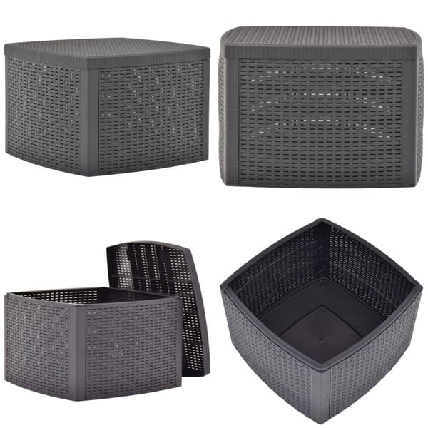 Sidebord 54 x 54 x 36,5 cm plastik mokkafarvet - Havebord - Haveborde - Home & Living