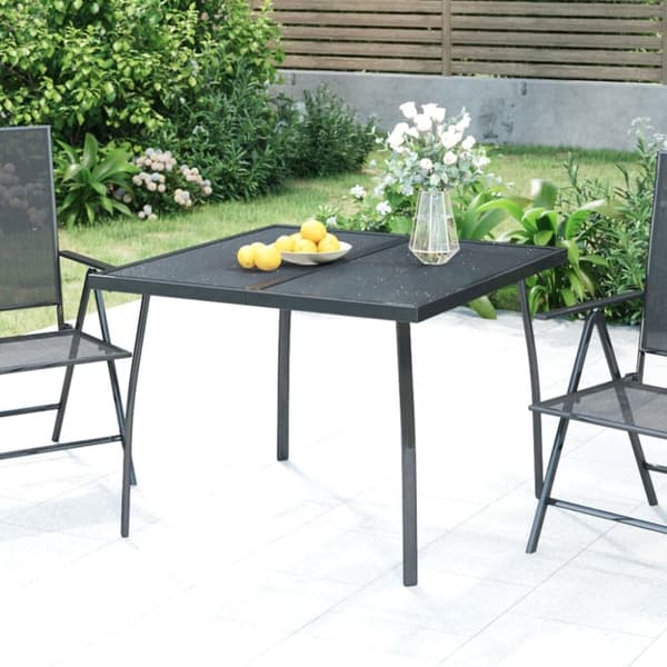 Havebord 100x100x72 cm stål og meshstof antracitgrå - Havebord - Haveborde - Home & Living
