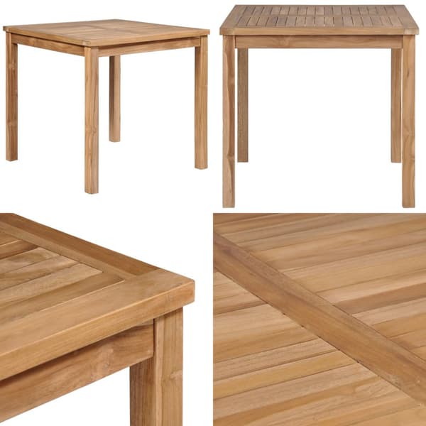 Havebord 80x80x77 cm massivt teaktræ - Spisebord - Spiseborde - Home & Living