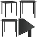 Miniatyrbillede 1 af 6: Havebord 80x80x74 cm glas og aluminium sort - Havebord - Haveborde - Home & Living