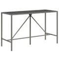 Miniatyrbillede 3 af 7: Barbord med glasplade 180x70x110 cm polyrattan grå - Barbord - Barborde - Home & Living