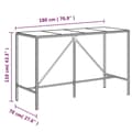 Miniatyrbillede 7 af 7: Barbord med glasplade 180x70x110 cm polyrattan grå - Barbord - Barborde - Home & Living