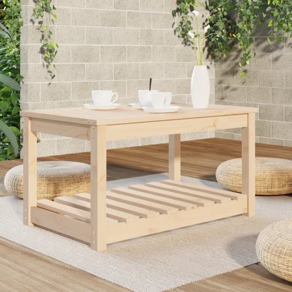 Havebord 82,5x50,5x45 cm massivt fyrretræ - Havebord - Haveborde - Home & Living