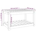 Miniatyrbillede 9 af 9: Havebord 82,5x50,5x45 cm massivt fyrretræ - Havebord - Haveborde - Home & Living