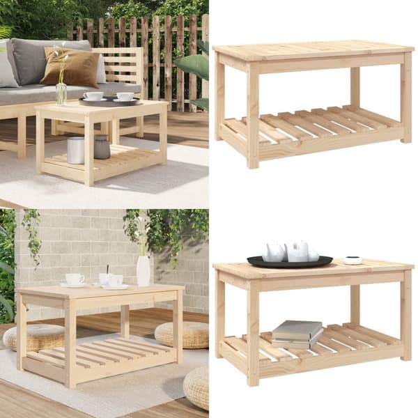 Havebord 82,5x50,5x45 cm massivt fyrretræ - Havebord - Haveborde - Home & Living