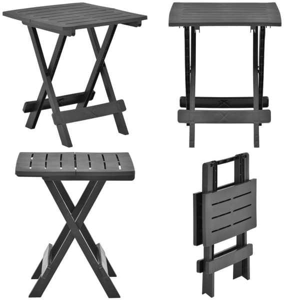 Foldbart havebord 45x43x50 cm plastik antracitgrå - Havebord - Haveborde - Home & Living