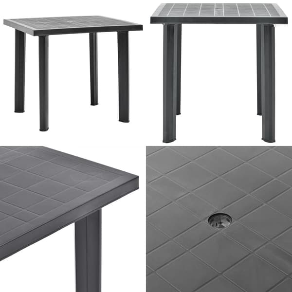 Havebord 80 x 75 x 72 cm plastik antracitgrå - Havebord - Haveborde - Home & Living