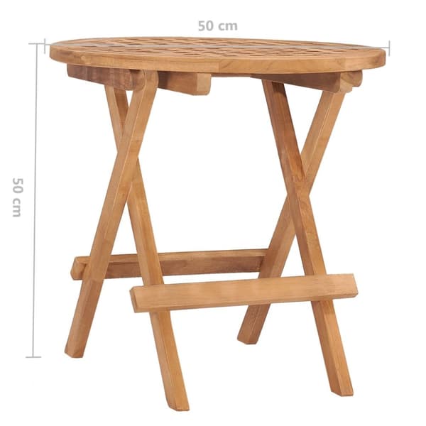 Foldbart havebord 50x50x50 cm massivt teaktræ - Havebord - Haveborde - Home & Living