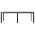 Miniatyrbillede 3 af 6: Havebord 220 x 90 x 72 cm plastik rattanlook antracitgrå - Havebord - Haveborde - Home & Living