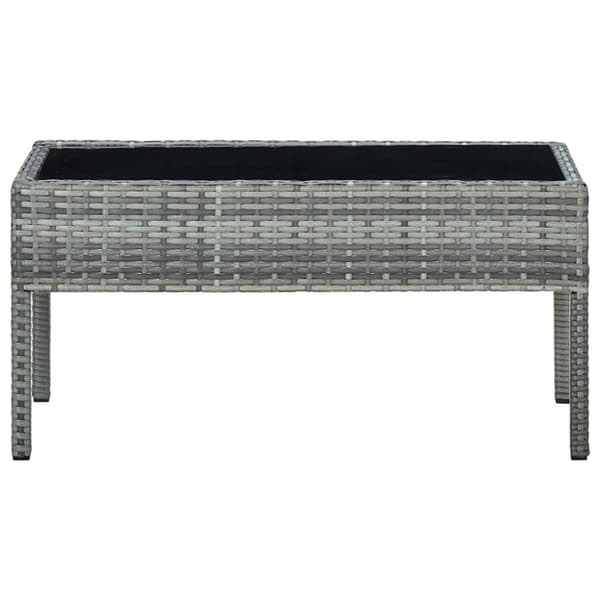 Trädgårdsbord grå 75x40x37 cm konstrotting - Soffbord - Trädgårdsbord - Home & Living