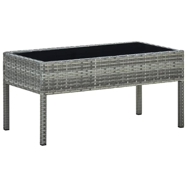 Trädgårdsbord grå 75x40x37 cm konstrotting - Soffbord - Trädgårdsbord - Home & Living