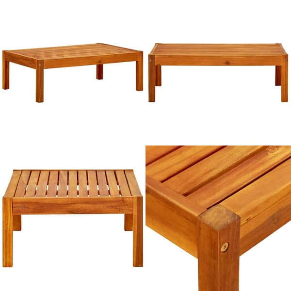 Havebord 85x57x29 cm massivt akacietræ - Havebord - Haveborde - Home & Living
