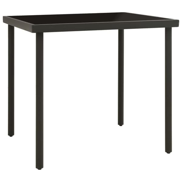 Havebord 80x80x72 cm glas og stål antracitgrå - Udendørs Spisebord - Udendørs Spiseborde - Home & Living