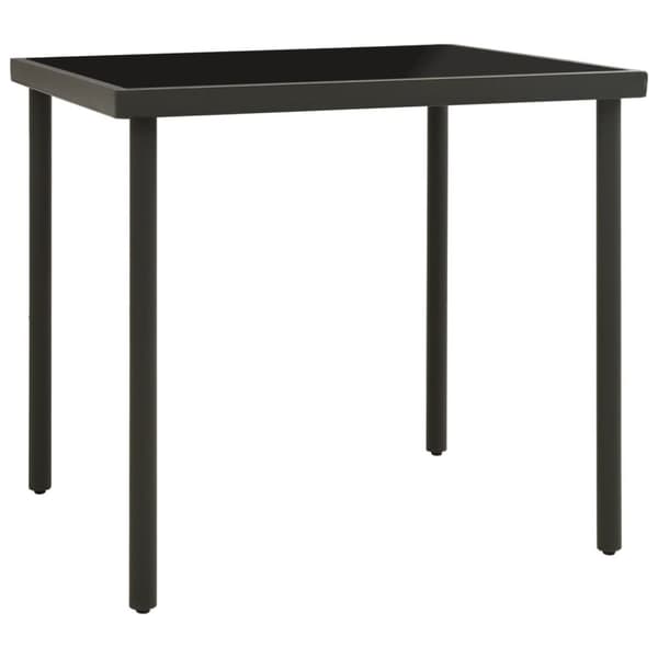 Havebord 80x80x72 cm glas og stål antracitgrå - Udendørs Spisebord - Udendørs Spiseborde - Home & Living
