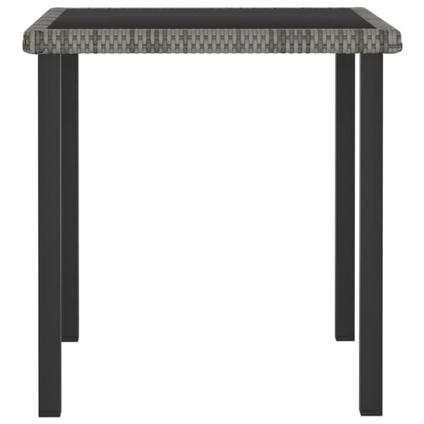 Puutarhan ruokapöytä harmaa 70x70x73 cm polyrottinki - Puutarhan Ruokapöytä - Puutarhan Ruokapöydät - Home & Living