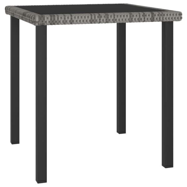 Puutarhan ruokapöytä harmaa 70x70x73 cm polyrottinki - Puutarhan Ruokapöytä - Puutarhan Ruokapöydät - Home & Living