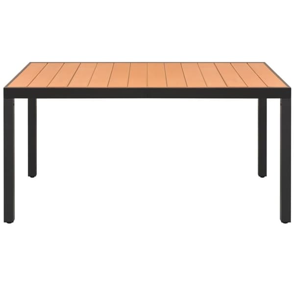 Havebord WPC aluminium 150 x 90 x 74 cm brun - Havespisebord - Havespiseborde - Home & Living