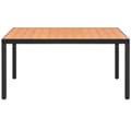 Miniatyrbillede 3 af 4: Havebord WPC aluminium 150 x 90 x 74 cm brun - Havespisebord - Havespiseborde - Home & Living
