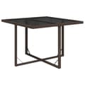 Miniatyrbillede 3 af 8: Havebord 109x107x74 cm polyrattan og glas brun - Havebord - Haveborde - Home & Living