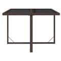 Miniatyrbillede 4 af 8: Havebord 109x107x74 cm polyrattan og glas brun - Havebord - Haveborde - Home & Living