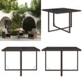 Miniatyrbillede 1 af 8: Havebord 109x107x74 cm polyrattan og glas brun - Havebord - Haveborde - Home & Living