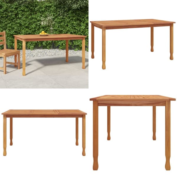 Havebord 150x90x75 cm massivt teaktræ - Spisebord - Spiseborde - Home & Living