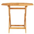 Miniatyrbild 4 av 9: Hopfällbart trädgårdsbord 85x85x76 cm massiv teak - Matbord - Trädgårdsbord - Home & Living