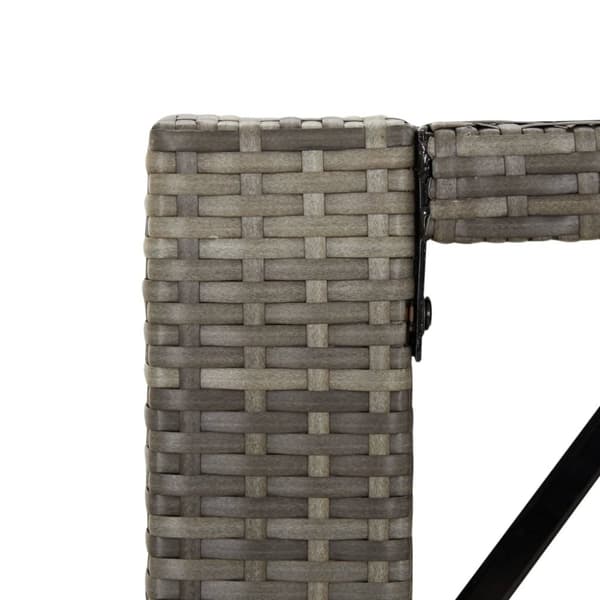 Barbord med glasskiva grå 185x80x110 cm konstrotting - Bistrobord - Cafébord - Home & Living