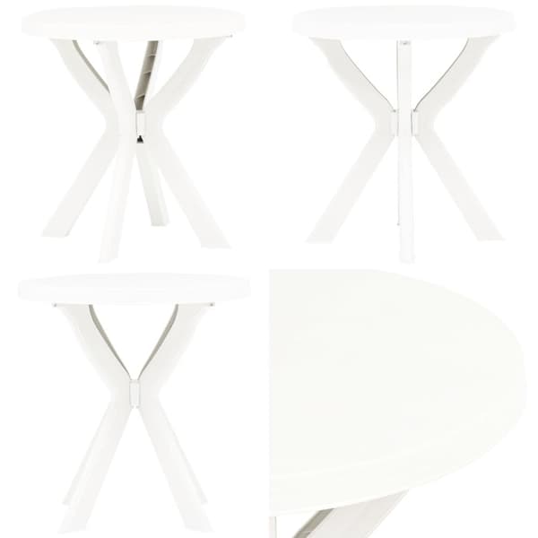 Bistropöytä valkoinen Ø70 cm muovi - Puutarhapöytä - Puutarhapöydät - Home & Living