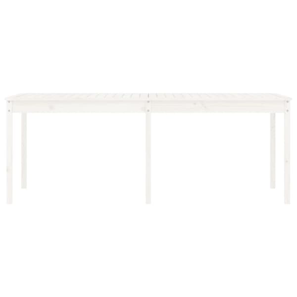 Puutarhapöytä valkoinen 203,5x100x76 cm täysi mänty - Puutarhapöytä - Puutarhapöydät - Home & Living