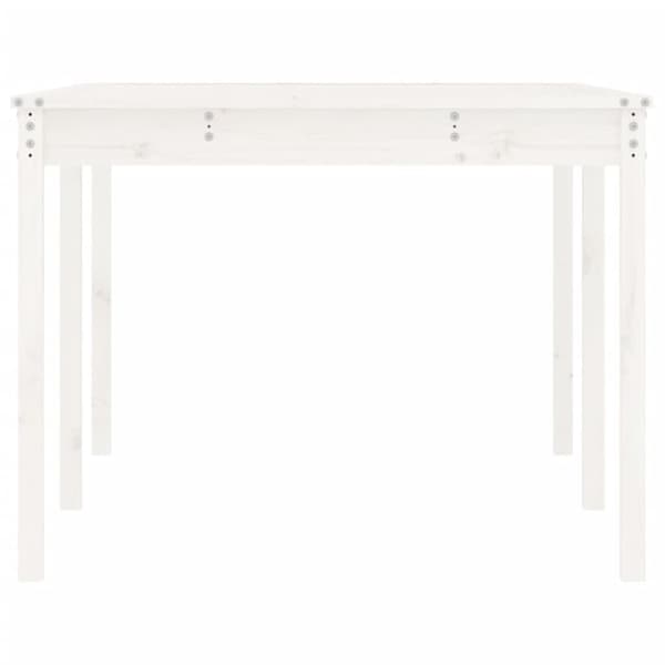 Puutarhapöytä valkoinen 203,5x100x76 cm täysi mänty - Puutarhapöytä - Puutarhapöydät - Home & Living
