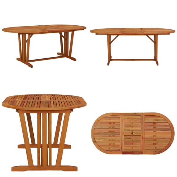 Havebord 200x100x75 cm massivt eukalyptustræ - Havebord - Haveborde - Home & Living