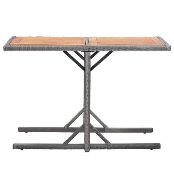 Havebord polyrattan og massivt akacietræ antracitgrå - Udendørs Bord - Udendørs Borde - Home & Living
