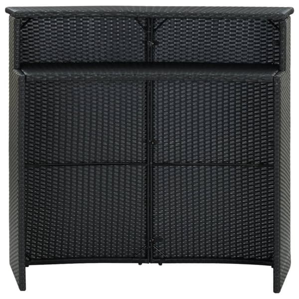 Barbord til haven 120x55x110 cm polyrattan sort - Barbord - Barborde - Home & Living