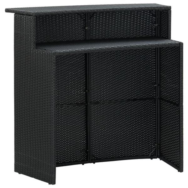 Barbord til haven 120x55x110 cm polyrattan sort - Barbord - Barborde - Home & Living