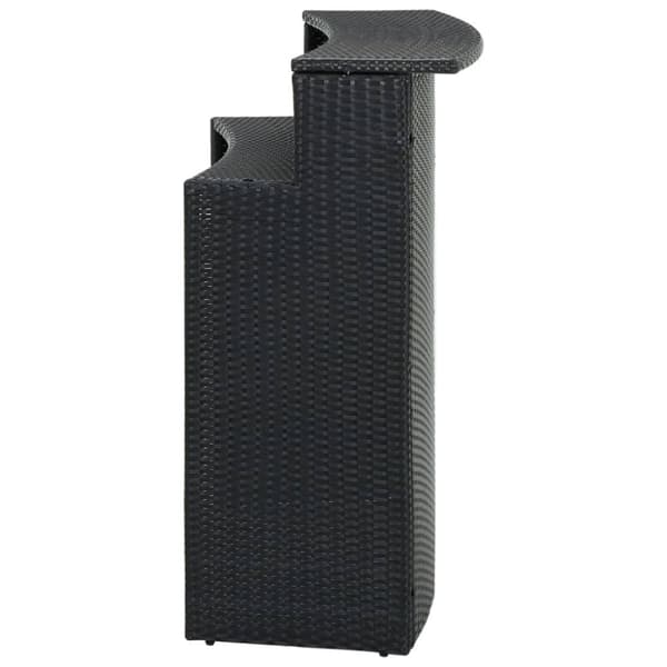 Barbord til haven 120x55x110 cm polyrattan sort - Barbord - Barborde - Home & Living