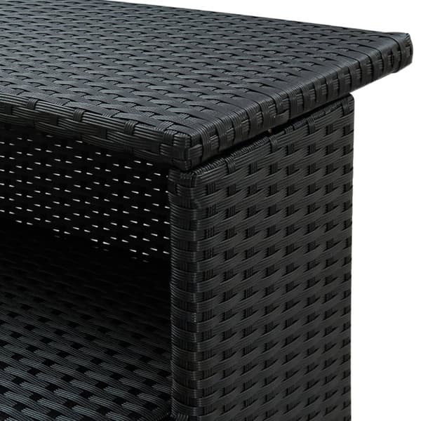 Barbord til haven 120x55x110 cm polyrattan sort - Barbord - Barborde - Home & Living
